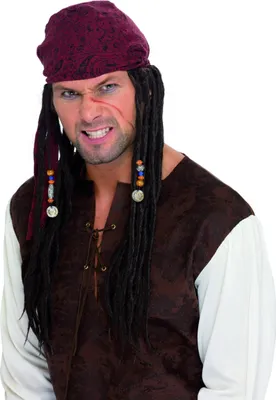 Immagine prodotto di Parrucca da pirata con trecce africane per uomo