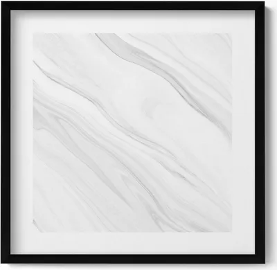 Produktbild von Dekorativer Marmor– Wandbild mit Rahmen – Gerahmtes Bild  – Wanddekoration – 50x50 cm –  Schwarz Rahmen