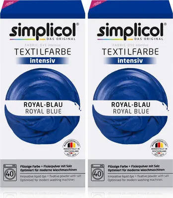 Produktbild von Simplicol Textilfarbe intensiv Royal-Blau - Einfaches Färben (2er Pack)