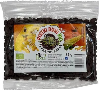 PESTKI DYNI W CZEKOLADZIE BEZGLUTENOWE BIO 85 g - EKOFLORKA