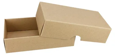 Image de Boîte pliante de 5,4 x 10,5 x 2,5 cm, couleur marron, avec couvercle, en carton résistant - lot de 10