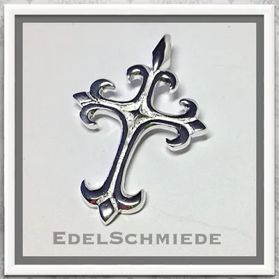 Produktbild von edles Kreuz als Kettenanhänger in 925 Silber