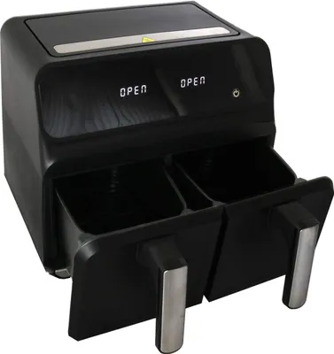Produktbild von DESKI 8 L Heißluft Doppel-Fritteuse Heißluftfritteuse 613-401571 schwarz
