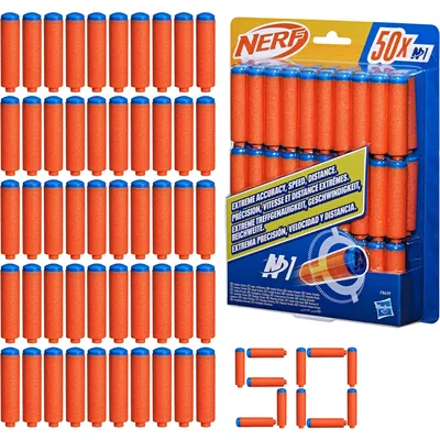 Zdjęcie produktu dla Nerf F8639EU4, Uzupełnienie, 8 lat(a), 50 szt., Niebieski, Pomarańczowy