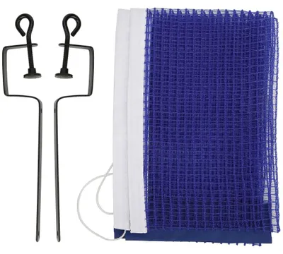 Produktbild von Tragbares, einfaches Polyester-Tennistisch-Ping-Pong-Netz mit Metallhalterung, Sport-Ersatzzubehör, Blau