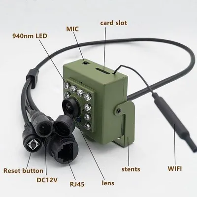 Produktbild von Indoor Outdoor Wildlife-Kamera 24 GHz WIFI Groothoekkamera mit 10 LEDs für IOS Android LAN Internet (IMX335 CMOS-Sensor)