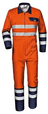 Produktbild von Sir Safety Mistral Warnschutzoverall reflektierend, atmungsaktiv, mit Doppelnähten, S, HI-VIS ORANGE/BLAU