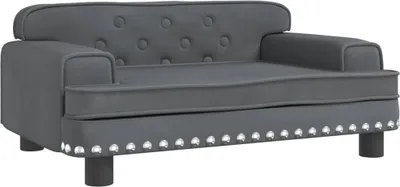 Obrázek produktu pro Pelíšek pro psy tmavě šedý 70 x 45 x 30 cm samet