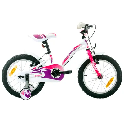 Obrázek produktu pro Dětské kolo SPRINT ALICE 18", 1 SP, bílé s růžovou a fialovou, HARDTAIL