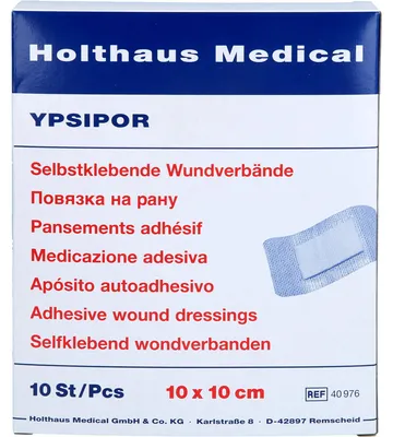 Produktbild von WUNDVERBAND steril YPSIPOR 10x10cm, 10 St VER