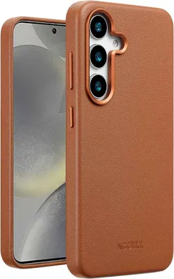 Produktbild von Accezz MagSafe Leather Backcover für das Samsung Galaxy S25 Plus - Sienna Brown