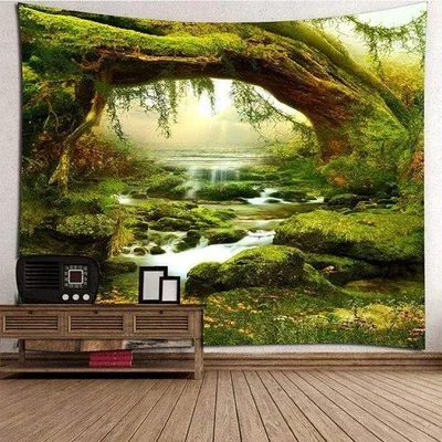 Produktbild von Famanu Wandteppich Bohemian Dschungel - 2000x1800mm