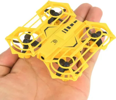 Obrázok produktu pre RH817 2,4G Mini RC Dron Quadcopper Infračervená interaktívna citlivosť Bezhlavá nadmorská výška Držený vrtuľník Hračka žltá
