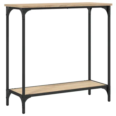 Zdjęcie produktu dla Stolik konsola dąb sonoma 75x30,5x75 cm materiał drewnopochodny