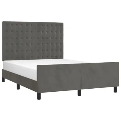 Obrázok produktu pre vidaXL Rám postele bez matraca tmavosivý 140x200 cm zamat