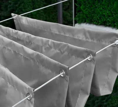 Produktbild von Sonnensegel einziehbares Sonnensegel Pergola Markise Wasserdicht Sonnenschutz Garten verstellbar 100% Schutz vor UV-Strahlungen(B:300cm L:300cm, Grau)