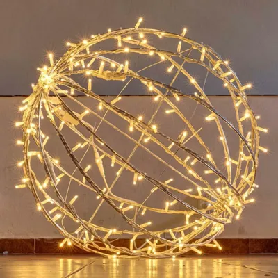 Image de Boule lumineuse LED, blanc chaud, diamètre 80 cm