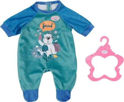 Produktbild von BABY born Blauer Samt-Strampler, 43 cm