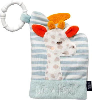 Produktbild von Fehn Fhlbuch Gute Nacht - Buggybuch Babybuch aus Stoff - Babyspielzeug Buch mit Quietsche, Raschelpapier, Spiegel & "Glow-in-the-dark" Elementen - Stoffbuch fr Babys und Kleinkinder ab 0+ Monaten