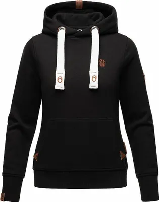 Produktbild von Navahoo Damen Sweatshirt Kapuzenpullover Kapuze Hoodie Pulli Warm Sweater Damlaa Schwarz Gr: 34 - XS