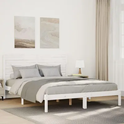 Produktbild von vidaXL Massivholzbett Extra Lang ohne Matratze Wei? 140x220 cm