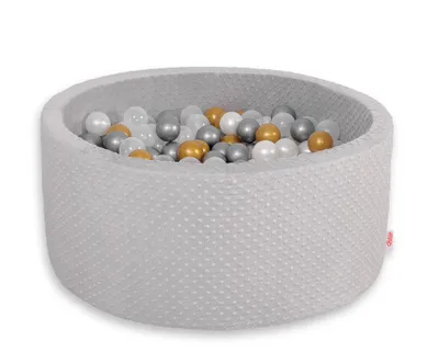 Produktbild von H-40 cm minky trocken Pool mit Kugeln 200pcs - hellgrau