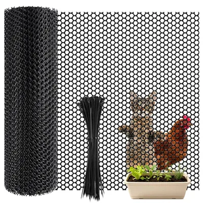 Zdjęcie produktu dla Ogrodzenie z tworzywa sztucznego, siatkowe, o wymiarach 40 cm x 5 m, odporne na warunki atmosferyczne, do ogrodu