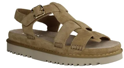 Produktbild von Paul Green 6176-039 Damenschuhe, Sandalette, Dakar (Beige) Leder, Supersoft - Importiert, Beige, leder (soft velour)