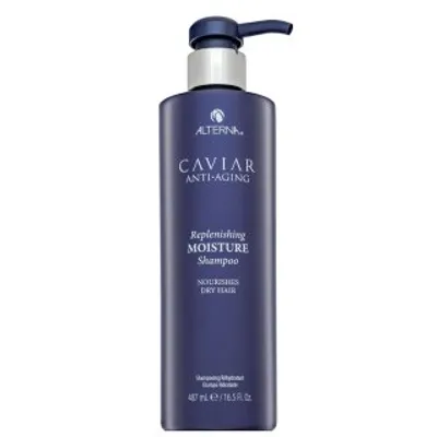 Zdjęcie produktu dla Alterna Haircare Caviar Replenishing Moisture Shampoo, 488 ml, Szampon, Kobiety, Kręconych włosów, Włosy suche, Proste włosy, Ochrona koloru, Nawilżający, Odżywianie, Ochrona, Świecący, Wygładzający, Zmiękczający, Wzmacniający, Buteleczka z pompką