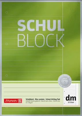 Produktbild von 10XBRUNNEN 1052613 Schulbl A4 90g 50Bl