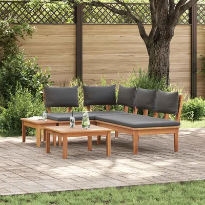 Produktbild von vidaXL Gartensofa-set 4 pcs Braun und Grau