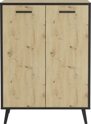 Zdjęcie produktu dla Kommode >PLAU 1< in Artisan Eiche Dekor - 68,5x93,5x33cm (BxHxT)