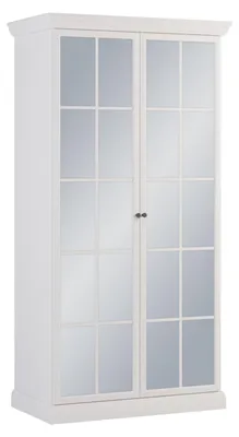 Obrázek produktu pro Zrcadlová šatní skříň 103 cm LUCARA - bílá
