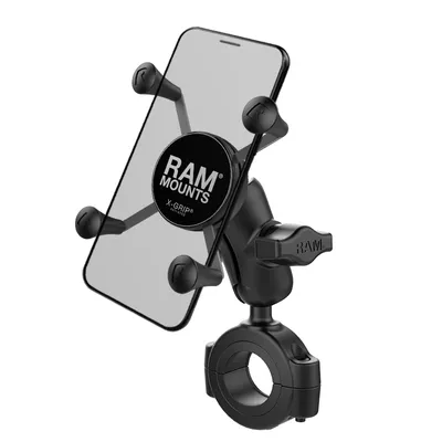Immagine prodotto di RAM MOUNTS X-Grip® Supporto per telefono a braccio corto con base grande per manubrio