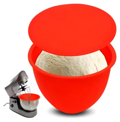 Produktbild von Silikon-Rührschüssel-Einsätze für KitchenAid5-Standmixer, dicke, lebensmittelechte Einsätze mit Deckel für Teig, Kuchen und Kochzubehör