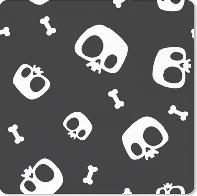 Produktbild von MuchoWow® Mauspad Mousepad Muster - Schädel - Skelett - Knochen - Junge - Kinder - Kinder 20x20 cm - Mousepads - Maus Mat - Pad - Mausunterlage - Desk Mat - Bureauartikeln
