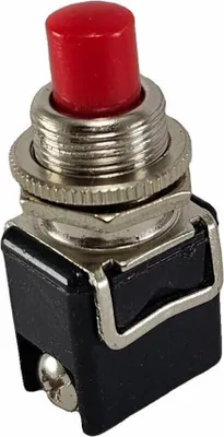 Obrázok produktu pre Tlačidlo 4A 250V VYPNUTÉ-ZAPNUTÉ Pružinový vratný kolík s upevňovacou maticou, PBS-13B