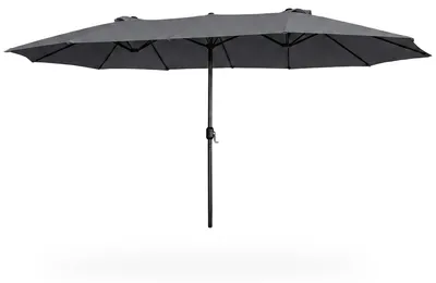 Zdjęcie produktu dla Podwójny parasol ogrodowy TILIA w kolorze ciemnoszarym 460x270x245 cm