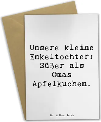 Produktbild von Mr. & Mrs. Panda Grußkarte Spruch Enkeltochter Süß - Weiß - Geschenk, einladungskarten, Liebe, dankeskarten, handgemacht, weihnachtskarten, Geburtstag, osterkarte, Enkel