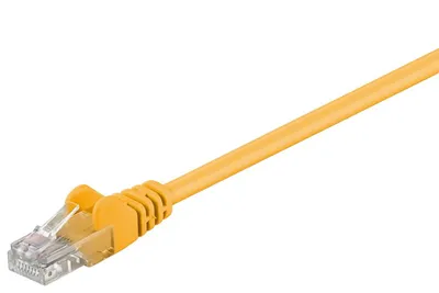 Immagine prodotto di Goobay 68336 Cavo patch CAT 5e, U/UTP, giallo, 0,5 m - miscela di rame CCA