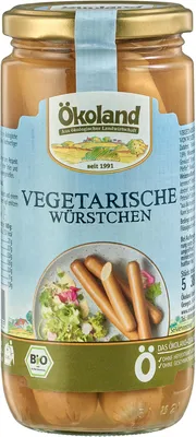 Produktbild von ÖKOLAND Vegetarische Würstchen mit Weizen- und Eieiweiß - 380g