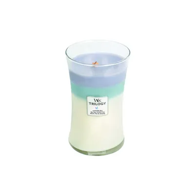 Image de WoodWick - Calming Retreat Trilogy Vase (Peaceful Refuge) - Bougie parfumée 609.5g