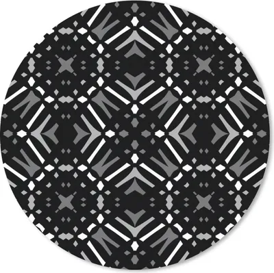 Produktbild von MuchoWow® Mauspad Mousepad Muster - Schwarz und Weiß - Geometrie 20x20 cm - Mousepads - Maus Mat - Pad - Mausunterlage - Schreibtischmatte