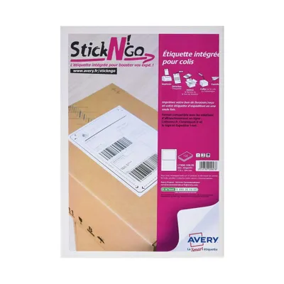 Produktbild von AVERY Stick'NGo Integriertes Etikett, 85 x 45 mm, weiß