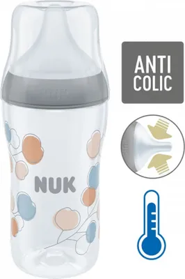 Image de Biberon NUK Perfect Match à température contrôlée 260 ml gris