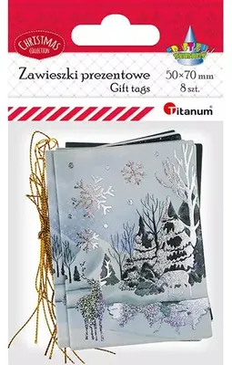 Obrázok produktu pre Darčekové poukážky Vianoce 50 x 70 mm, 8 ks – Titanum