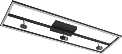 Zdjęcie produktu dla Lampa sufitowa LED Lucande Yvor, 99,5 cm, czarna, obrotowa