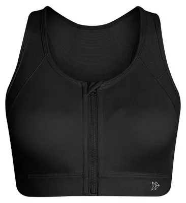 Produktbild von Yvette Sport Bra Romy High Support mit Zip, schwarz, XL, Damen