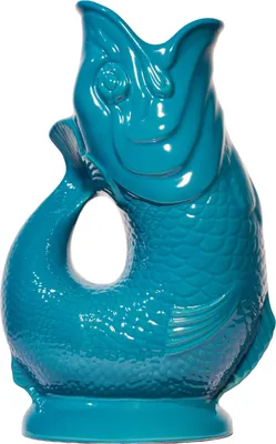 Produktbild von Gluckigluck Wasserkaraffe mit Gluckergeräusch, handgefertigt, ikonisches Design, Farbe:Blaugrün, Fassungsvermögen:1,2 L