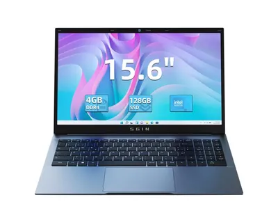 Produktbild von SGIN M15 Notebook - 15,6 Zoll, Intel N4020, 4GB RAM, 128 GB SSD, Win11 Home, Blue